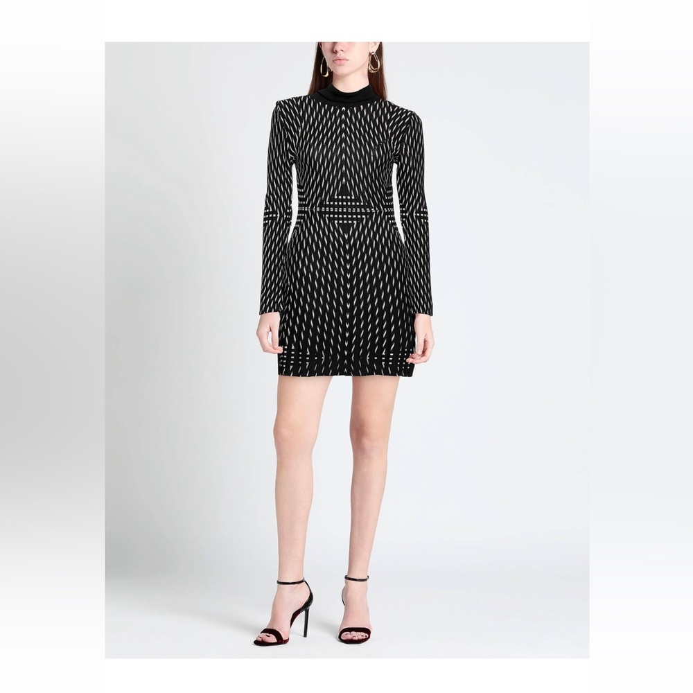 NWT new Desigual black white graphic turtleneck dress M medium - Picture 4 of 9